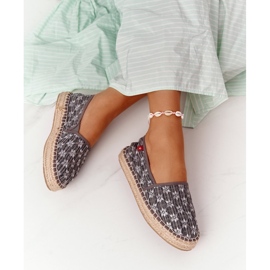Alpargatas Con Plataforma Trenzada Big Star AA274680 Gris 1