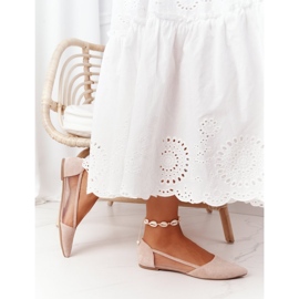 EVE Bailarinas En Spitz Beige Melania Con Malla 2