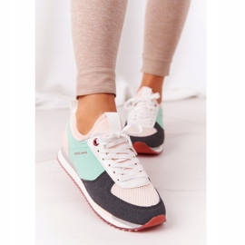 Zapatos Deportivos Memory Foam Cross Jeans HH2R4049C Verde-Rosa rosado 4