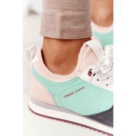 Zapatos Deportivos Memory Foam Cross Jeans HH2R4049C Verde-Rosa rosado 2