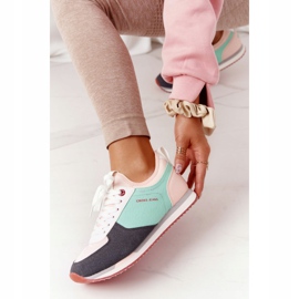 Zapatos Deportivos Memory Foam Cross Jeans HH2R4049C Verde-Rosa 1