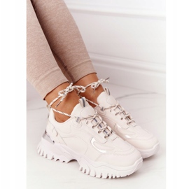 PG1 Zapatillas de mujer Beige Influencer en suela maciza 2