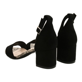 Sandalias en poste bajo Sergio Leone SK839 beige marrón negro 5