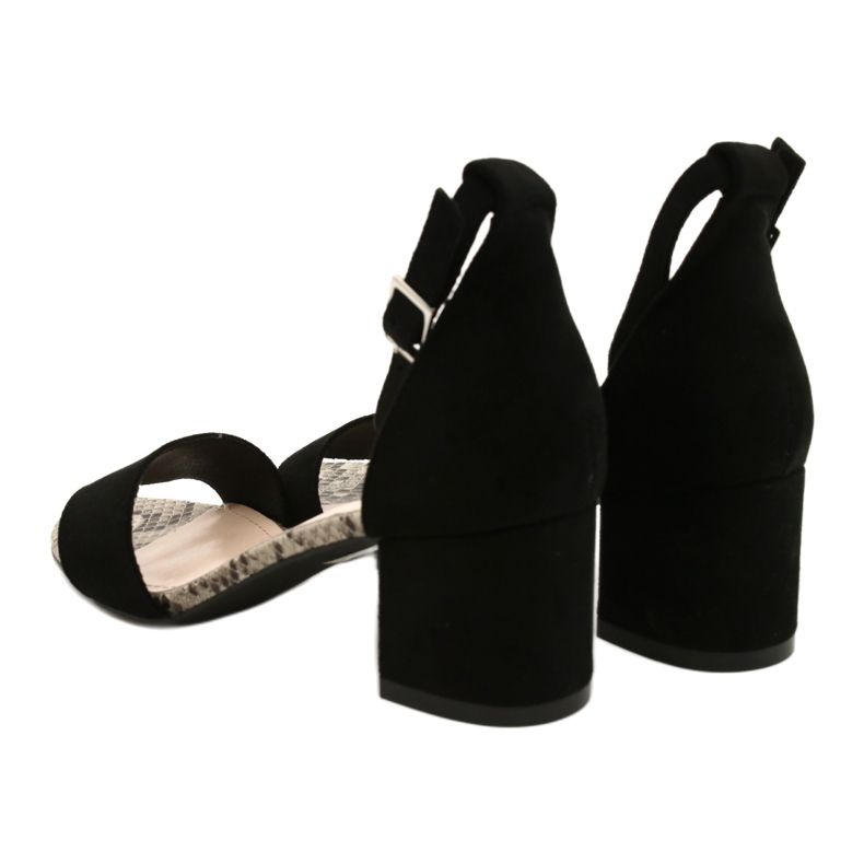 Sandalias en poste bajo Sergio Leone SK839 beige marrón negro 5