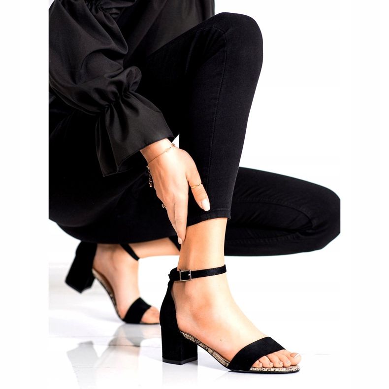 Sandalias en poste bajo Sergio Leone SK839 beige marrón negro 1