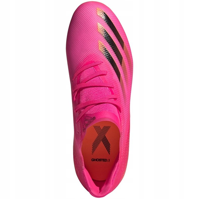 Botas de fútbol Adidas X Ghosted.1 Fg Jr FW6956 rosado 1