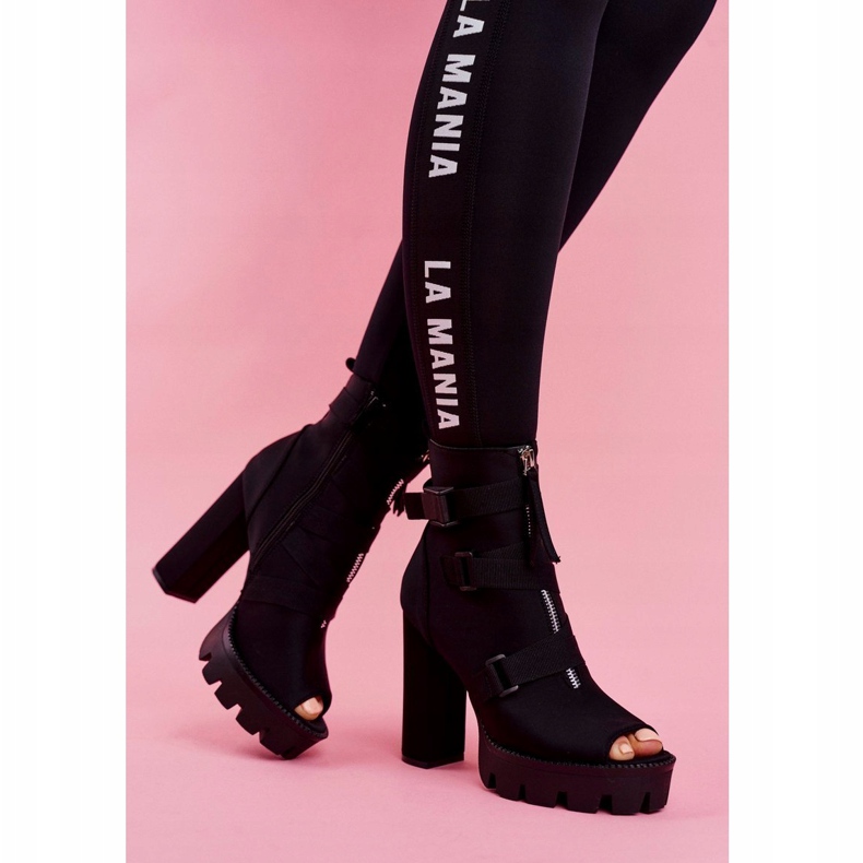 PS1 Botines de Mujer Punta Abierta Gladios Negras negro 2 PS1 Botines de Mujer Punta Abierta Gladios Negras negro 2