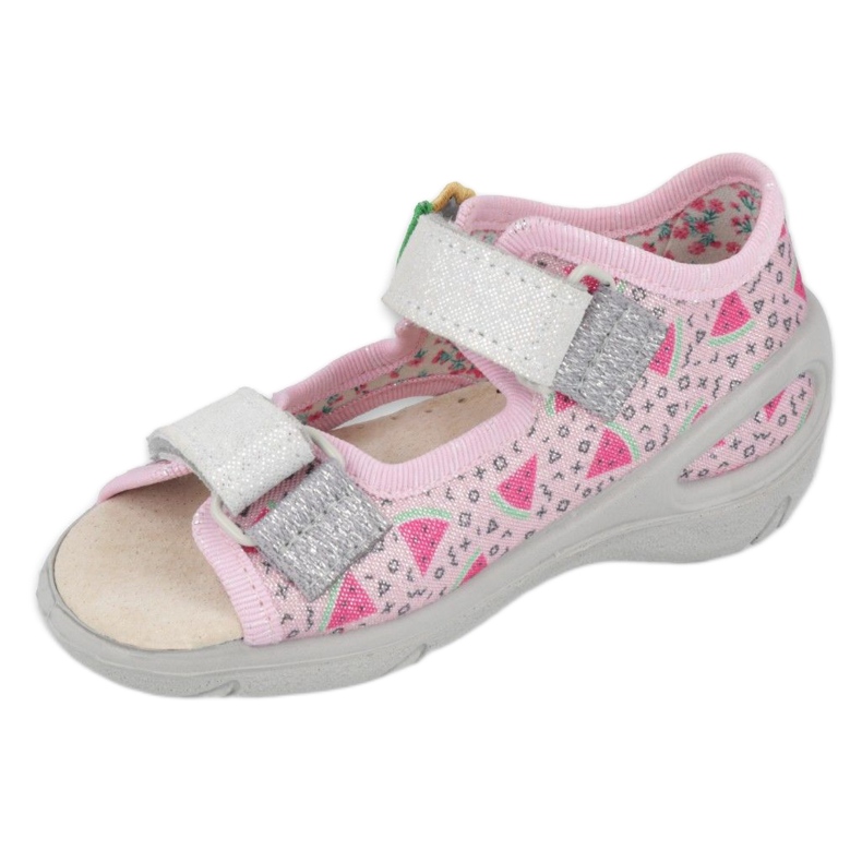 Sandalia infantil preventiva befado 065X152 rosa plata 3