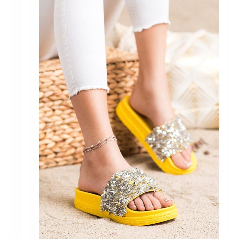 Seastar zapatillas de cristal de moda plata 2