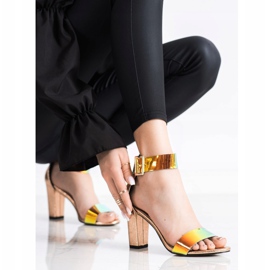 Goodin Sandalias En Una Barra Con Efecto Holo dorado 2