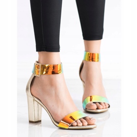 Goodin Sandalias En Una Barra Con Efecto Holo dorado 3