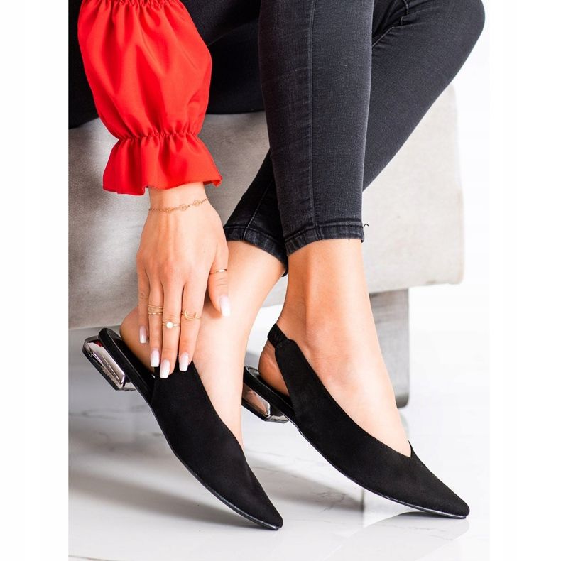 Goodin Zapatos de tacón negros sin cordones 2