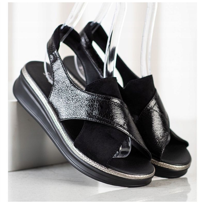 Sandalias sin cordones Sergio Leone negro 1