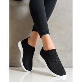 SHELOVET Calzado deportivo cómodo calado negro 2