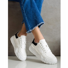 Small Swan Zapatillas de cuero ecológico blancas blanco 2