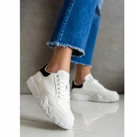 Small Swan Zapatillas de cuero ecológico blancas blanco 3