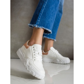 Small Swan Zapatillas de cuero ecológico blancas blanco 2