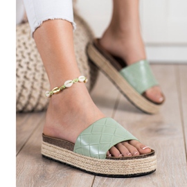 SHELOVET Zapatillas en la plataforma verde 3