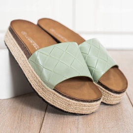 SHELOVET Zapatillas en la plataforma verde 2