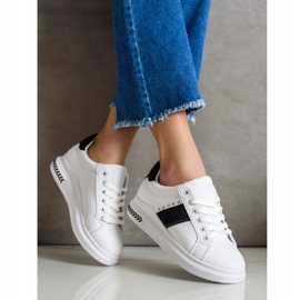 SHELOVET Zapatillas Casual blanco negro 3