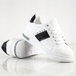 SHELOVET Zapatillas Casual blanco negro 1