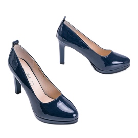 Zapatos de salón azul marino en la plataforma Lady 2
