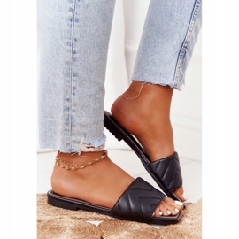 Zapatillas de piel con acolchado S.Barski 331-42 Negro 4