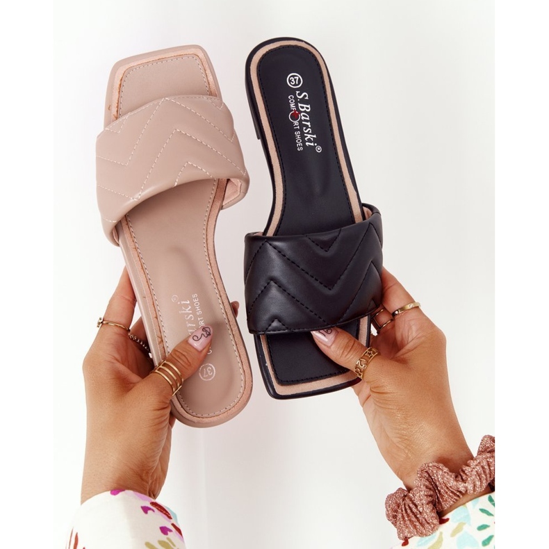 S.Barski Pantuflas de Piel con Acolchado S. Barski 331-42 Cappuccino beige 1