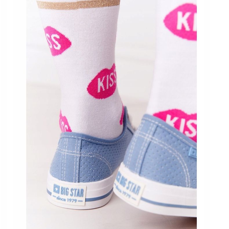 Zapatillas de mujer caladas Big Star FF274037 Azul 1