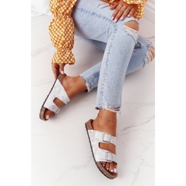 Pantuflas De Mujer Con Hebillas Plata Vivio 4