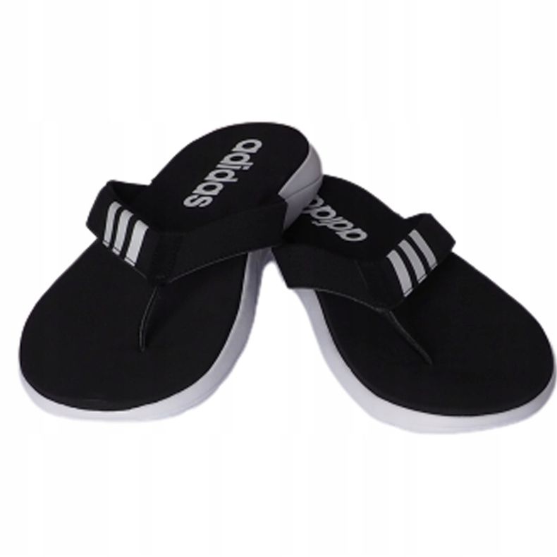 Adidas Hombre Comfort Flip Flop zapatillas negras EG2069 blanco negro 1
