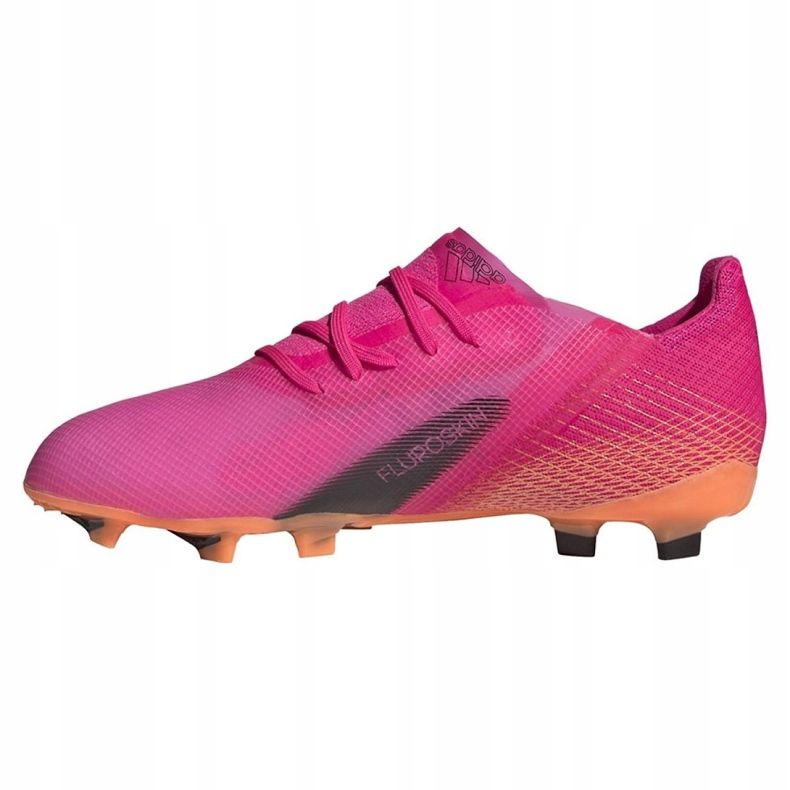 Botas de fútbol Adidas X Ghosted.1 Fg Jr FW6956 rosa, naranja rosado 1