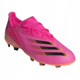 Botas de fútbol Adidas X Ghosted.1 Fg Jr FW6956 rosa, naranja rosado 3