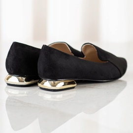 Goodin Bombas Con Tacón Dorado negro 1 Goodin Bombas Con Tacón Dorado negro 1