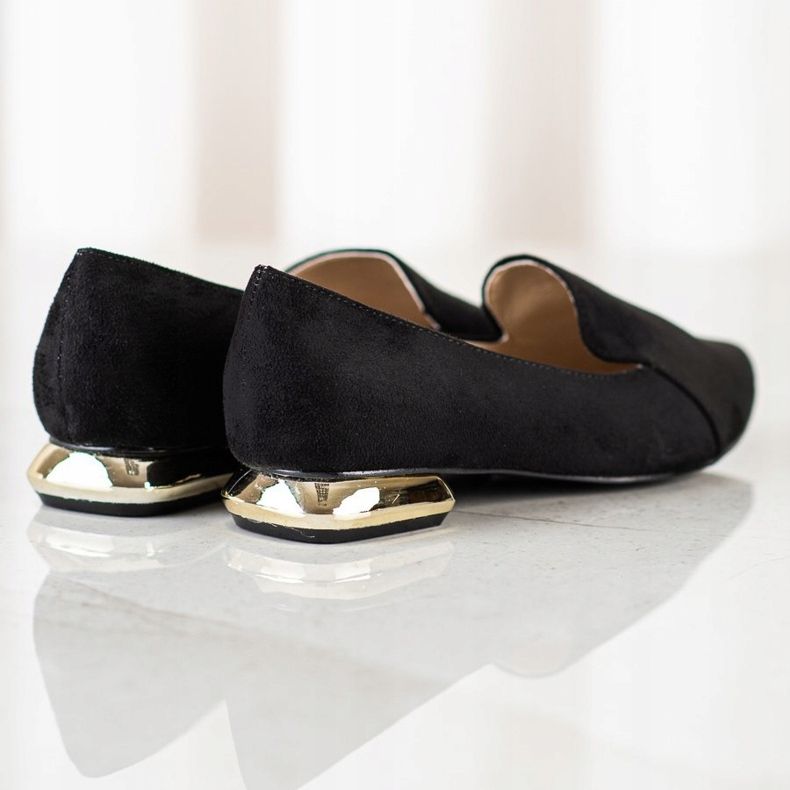 Goodin Bombas Con Tacón Dorado negro 1