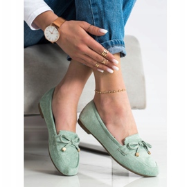 Anesia Paris Mocasines con lazo verde 2 Anesia Paris Mocasines con lazo verde 2