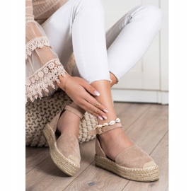 SHELOVET Alpargatas con hebilla beige 1
