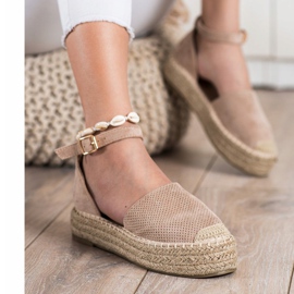 SHELOVET Alpargatas con hebilla beige 3
