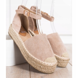 SHELOVET Alpargatas con hebilla beige 2