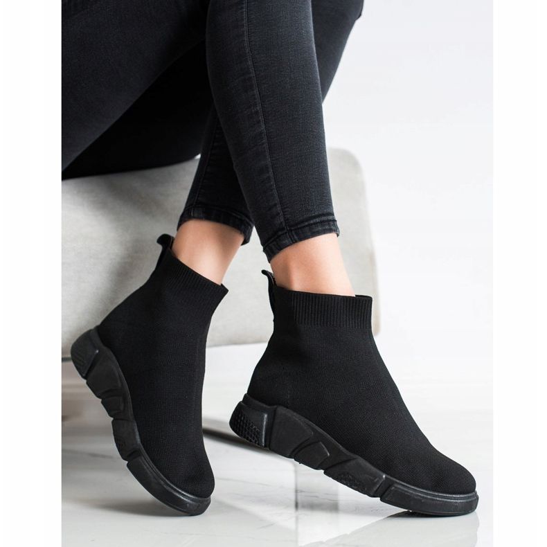 SHELOVET Zapatillas slip-on negras negro 2