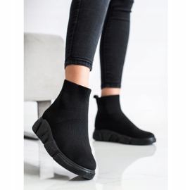 SHELOVET Zapatillas slip-on negras negro 1