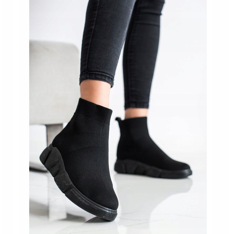 SHELOVET Zapatillas slip-on negras negro 1