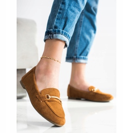 Anesia Paris Mocasines de ante elegante marrón 3