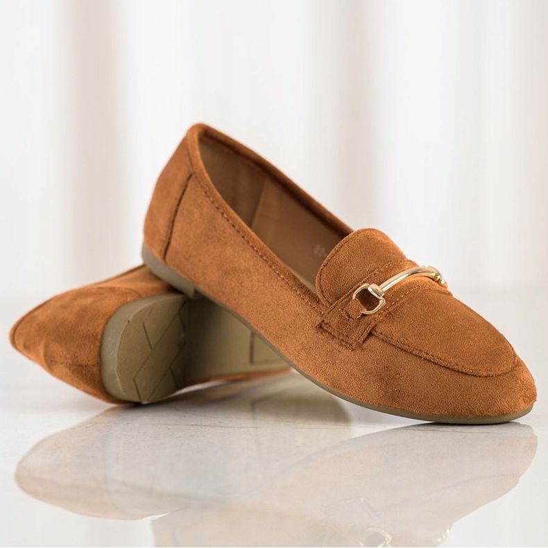 Anesia Paris Mocasines de ante elegante marrón 1