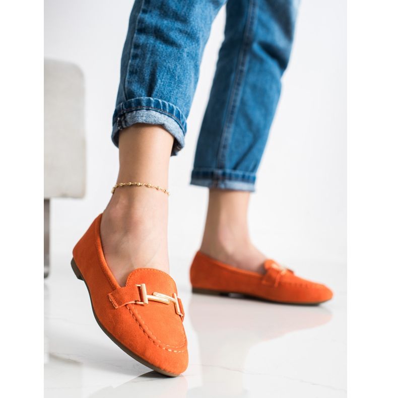 Anesia Paris Mocasines elegantes naranja 1