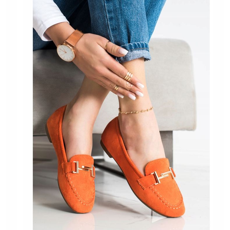Anesia Paris Mocasines elegantes naranja 2