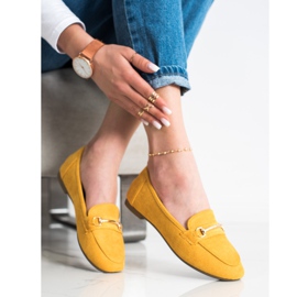 Anesia Paris Mocasines de ante elegante amarillo 2
