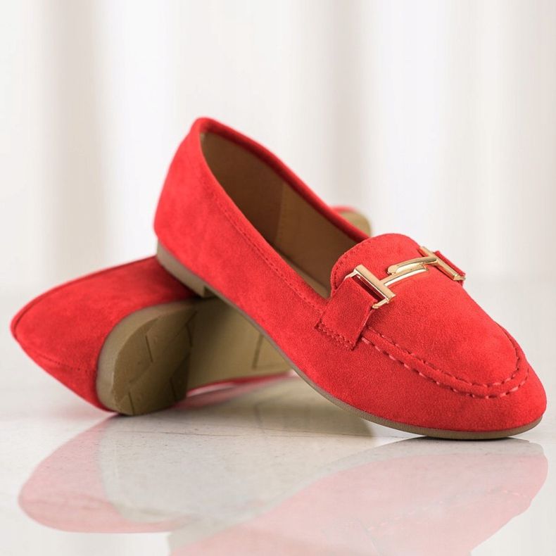 Anesia Paris Mocasines elegantes rojo 1