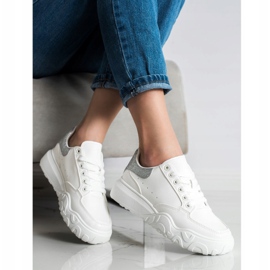 Small Swan Zapatillas de cuero ecológico blancas blanco 2