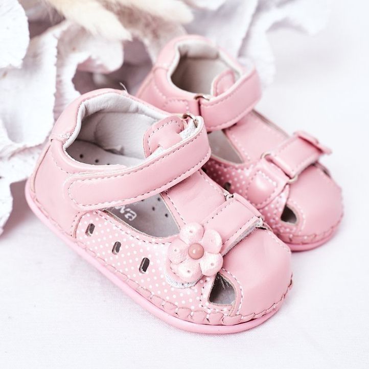 Apawwa Sandalias Infantiles Con Velcro Flores Rosas rosado 2